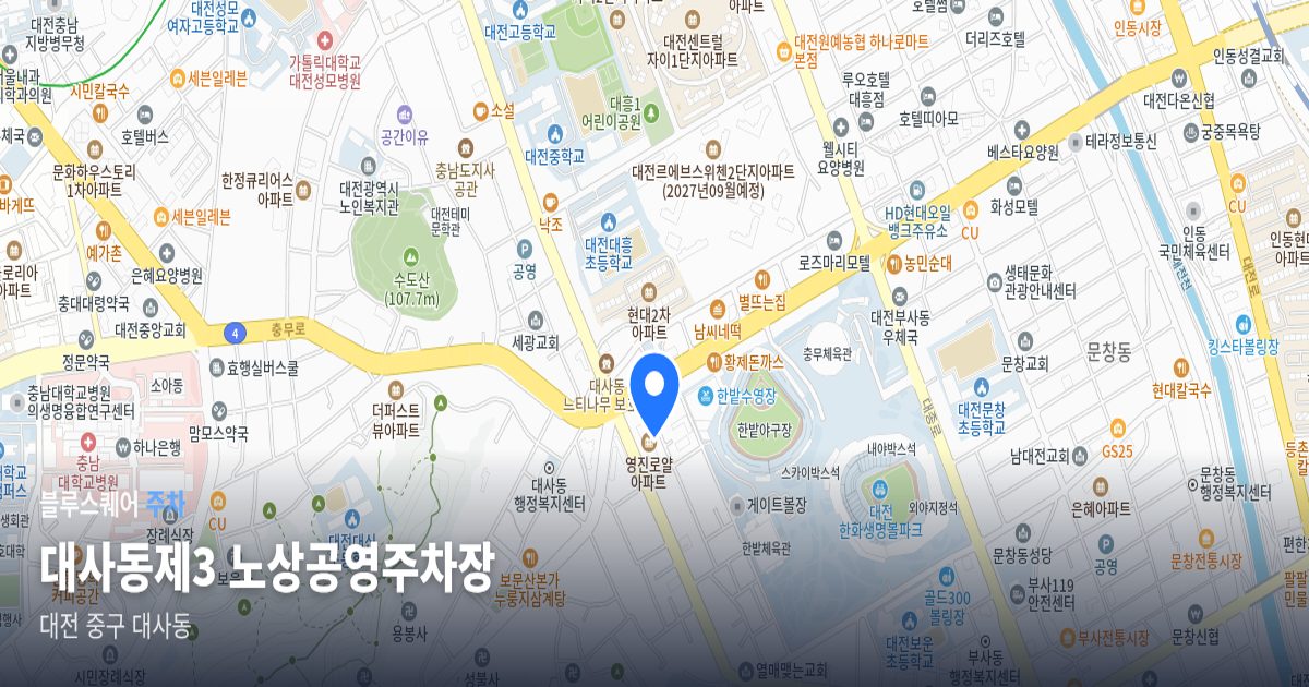 대사동제3 노상공영주차장 위치 지도