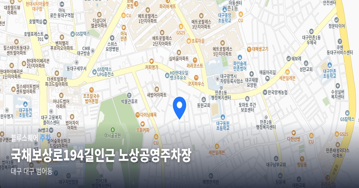 국채보상로194길인근 노상공영주차장 위치 지도