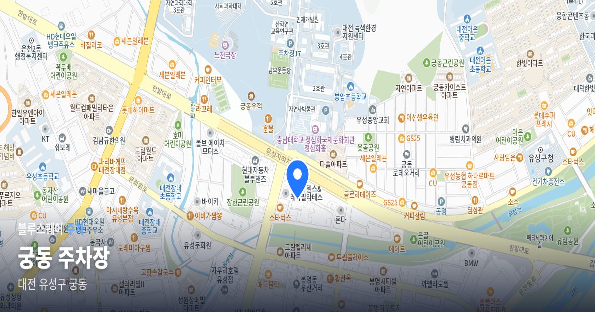 궁동 주차장 위치 지도