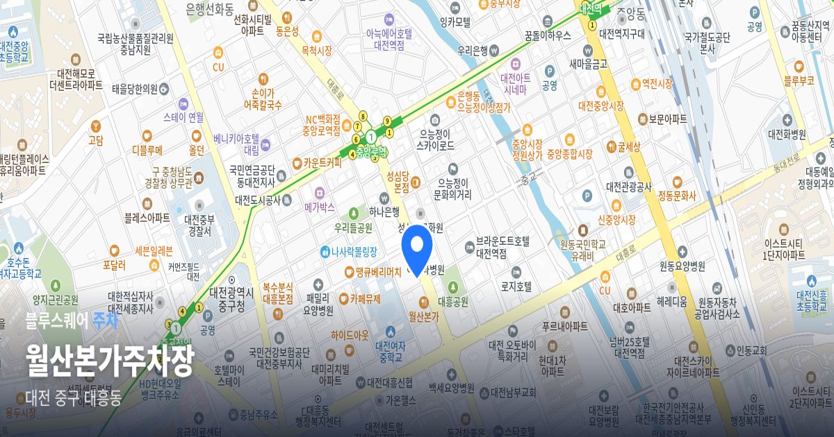 월산본가주차장 위치 지도