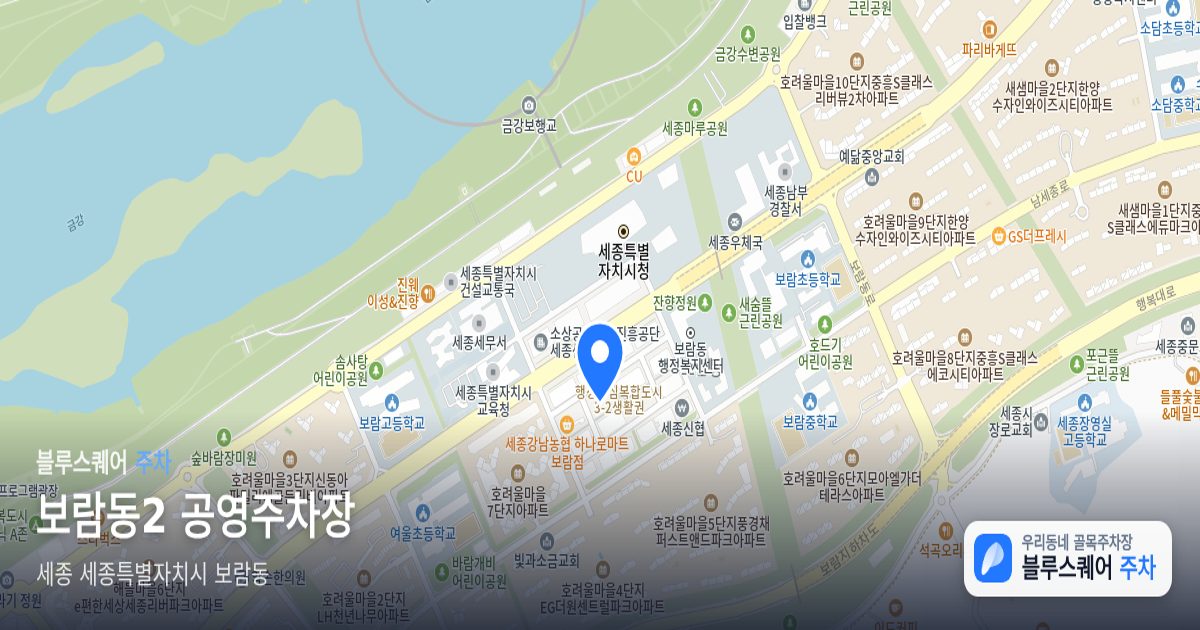 보람동2 공영주차장 위치 지도