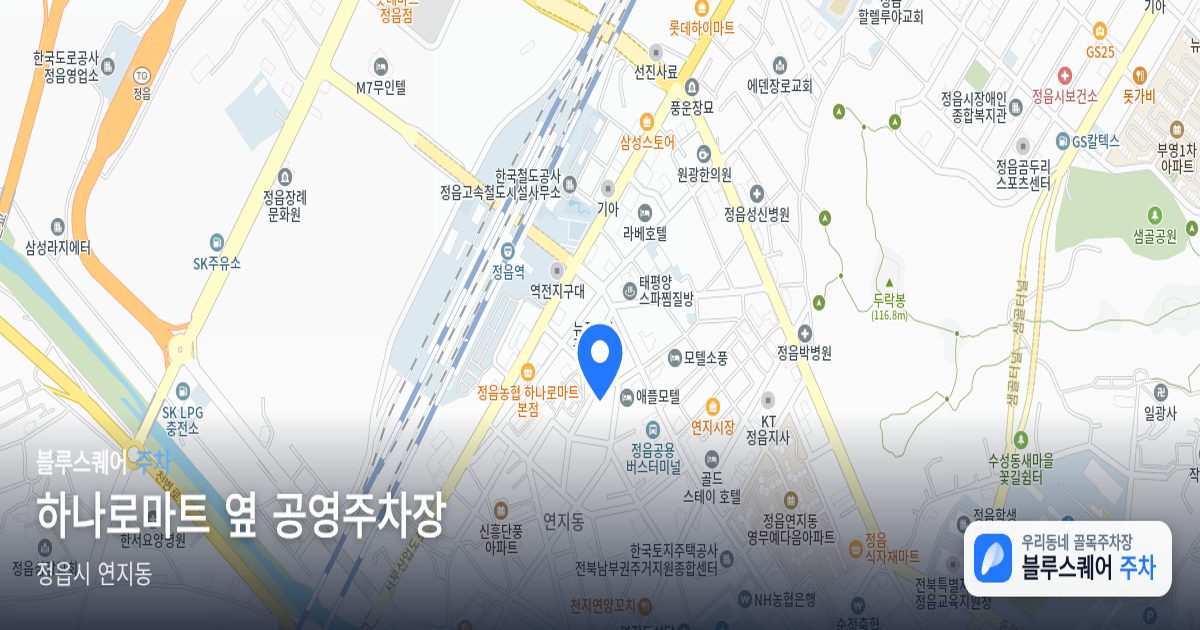 하나로마트 옆 공영주차장 위치 지도