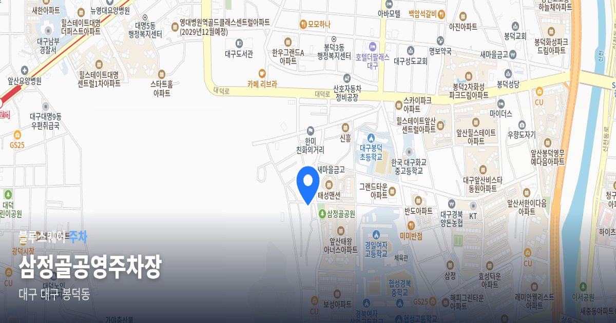 삼정골공영주차장 위치 지도