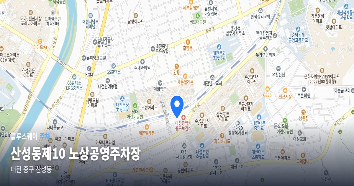 산성동제10 노상공영주차장 위치 지도