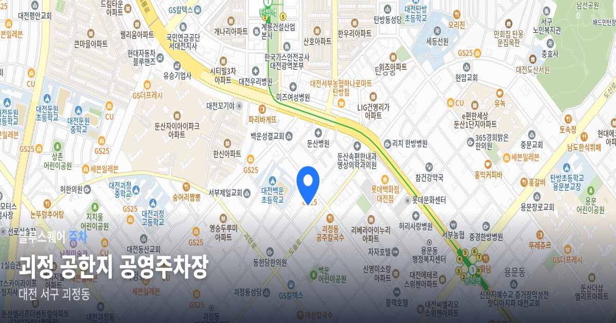 괴정 공한지 공영주차장 위치 지도