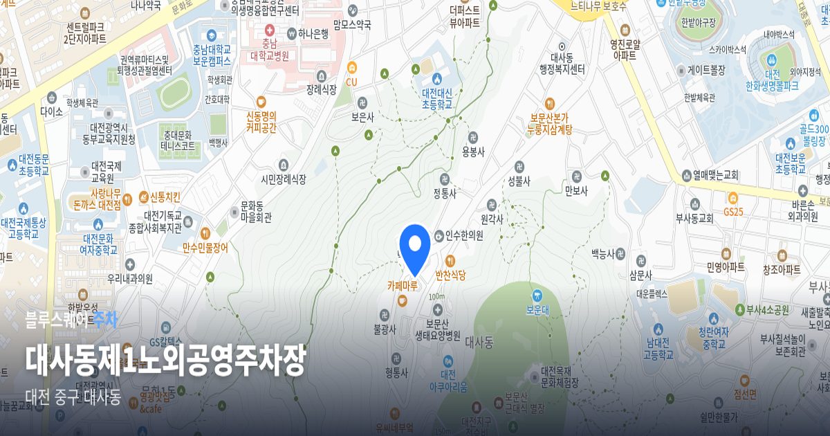 대사동제1노외공영주차장 위치 지도