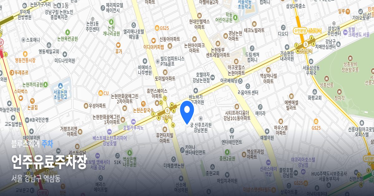 언주유료주차장 위치 지도