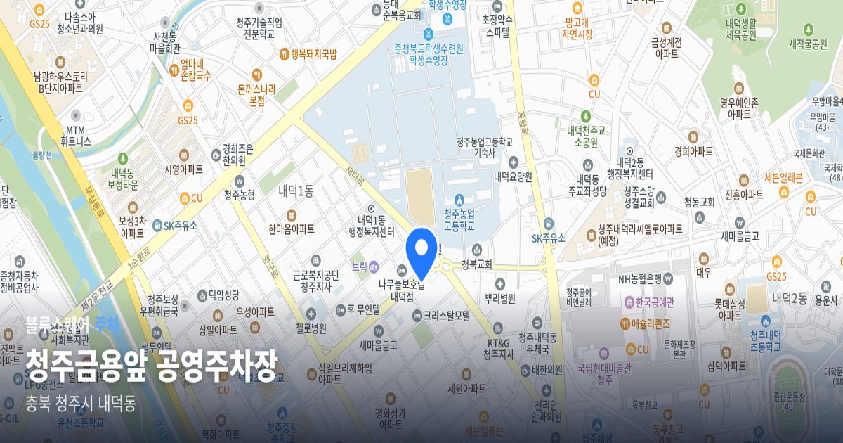 청주금용앞 공영주차장 위치 지도
