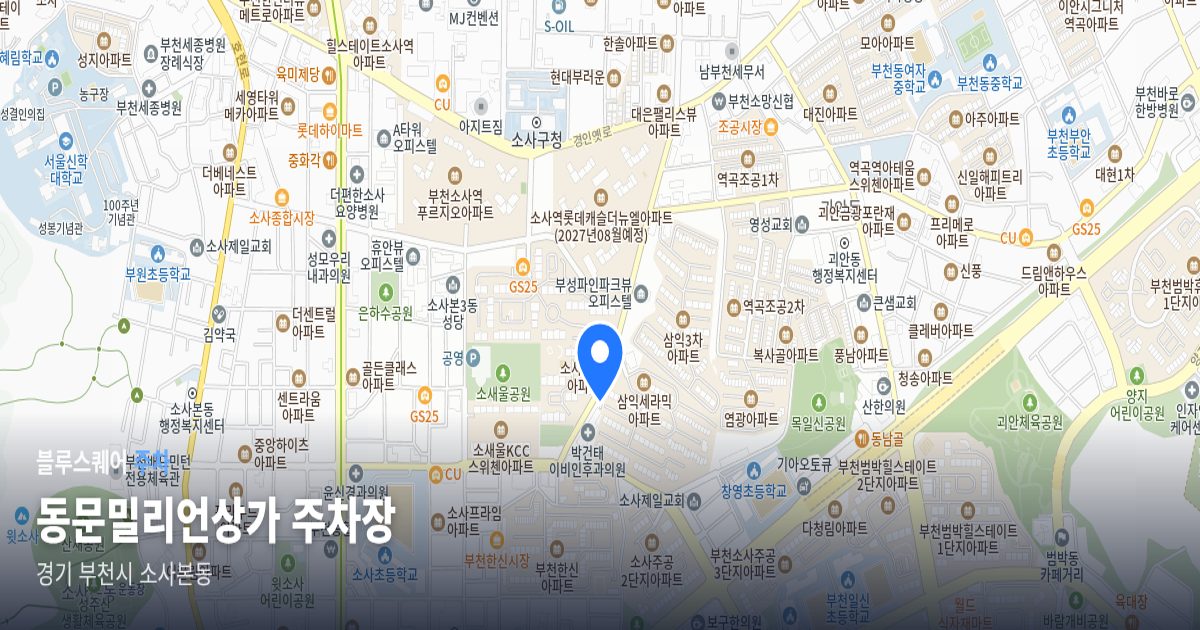 동문밀리언상가 주차장 위치 지도
