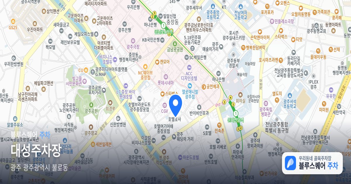 대성주차장 위치 지도