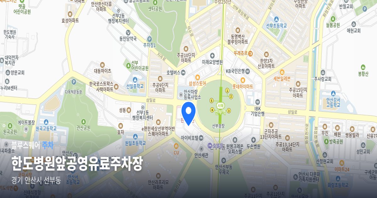 한도병원앞공영유료주차장 위치 지도