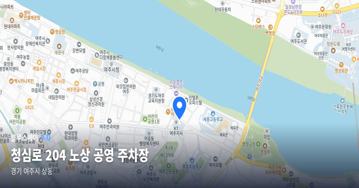 청심로 204 노상 공영 주차장 위치 지도