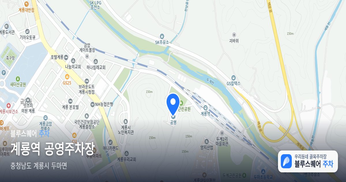계룡역 공영주차장 위치 지도