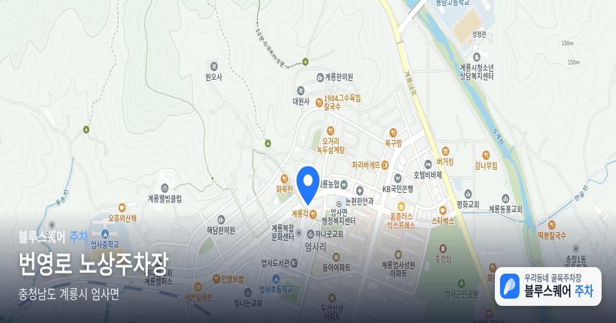 번영로 노상주차장 위치 지도