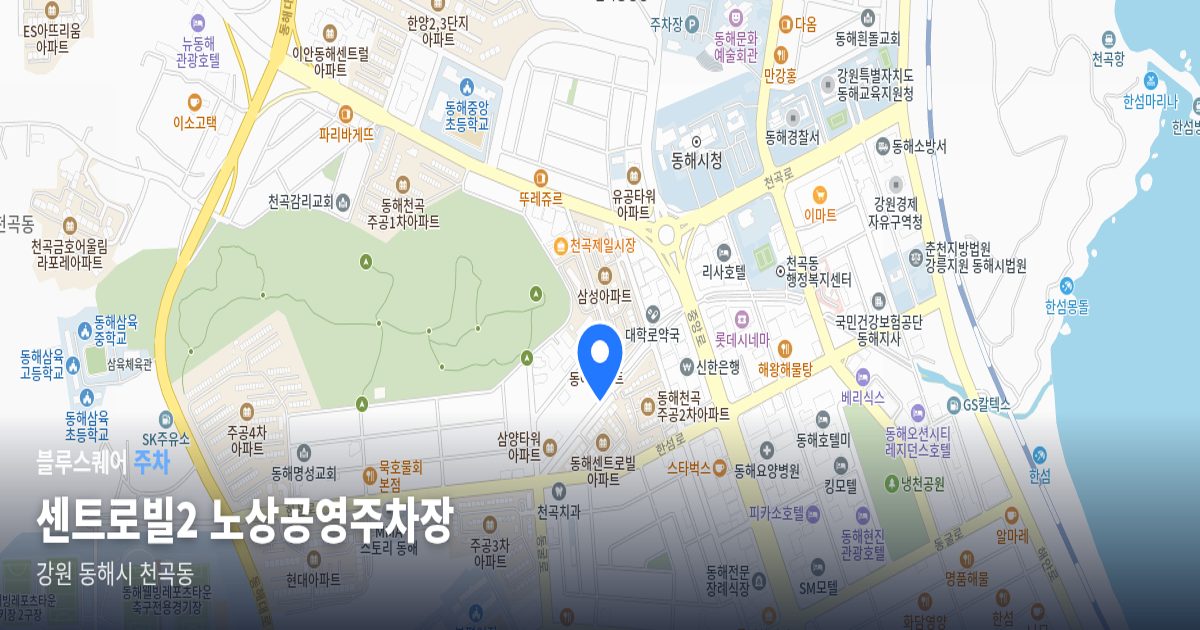 센트로빌2 노상공영주차장 위치 지도