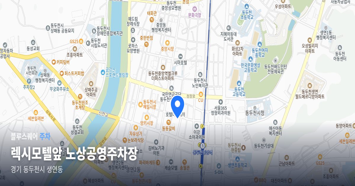 렉시모텔앞 노상공영주차장 위치 지도