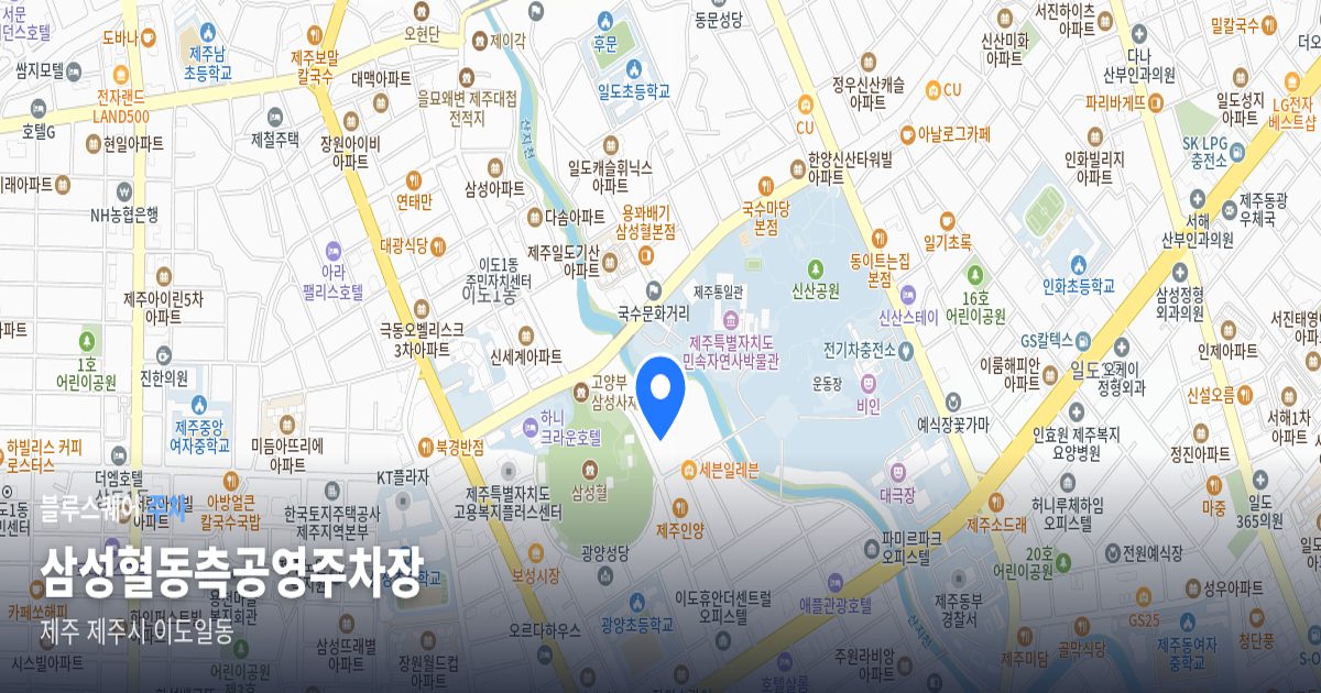 삼성혈동측공영주차장 위치 지도