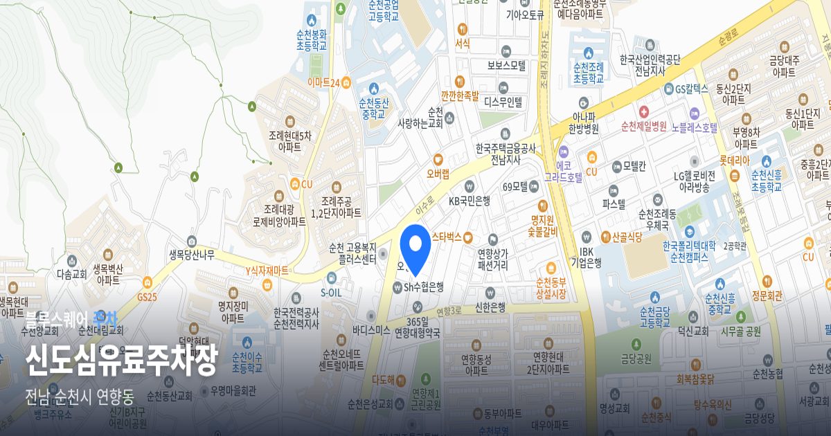 신도심유료주차장 위치 지도