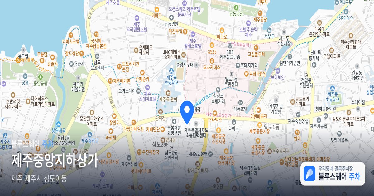 제주중앙지하상가 위치 지도