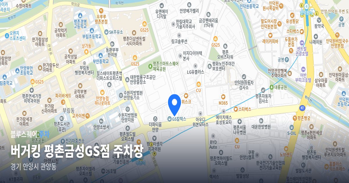 버거킹 평촌금성GS점 주차장 위치 지도