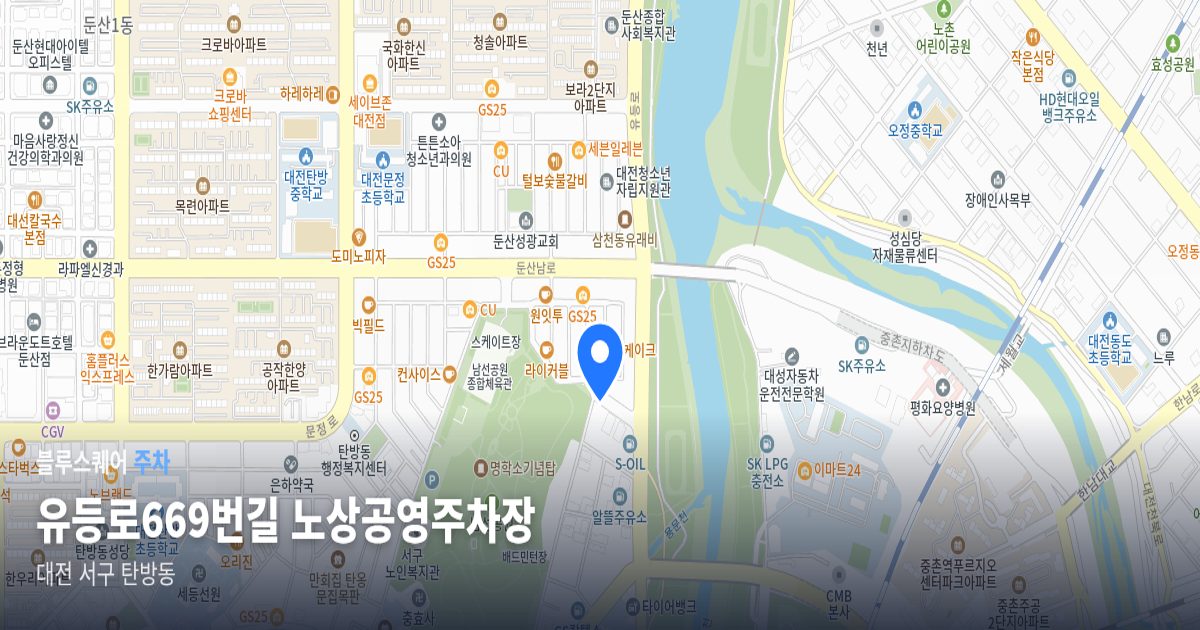 유등로669번길 노상공영주차장 위치 지도