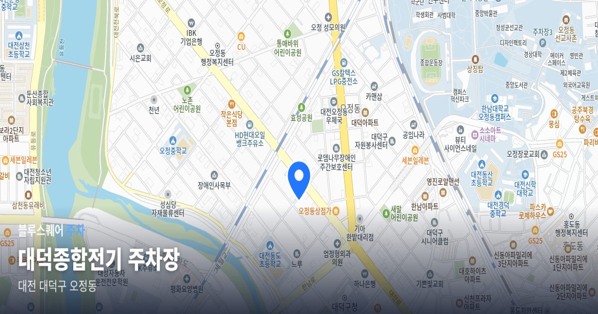 대덕종합전기 주차장 위치 지도