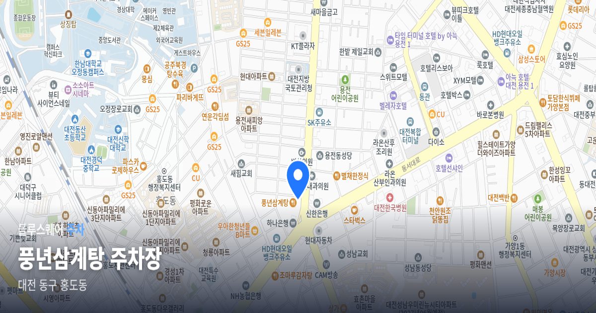 풍년삼계탕 주차장 위치 지도
