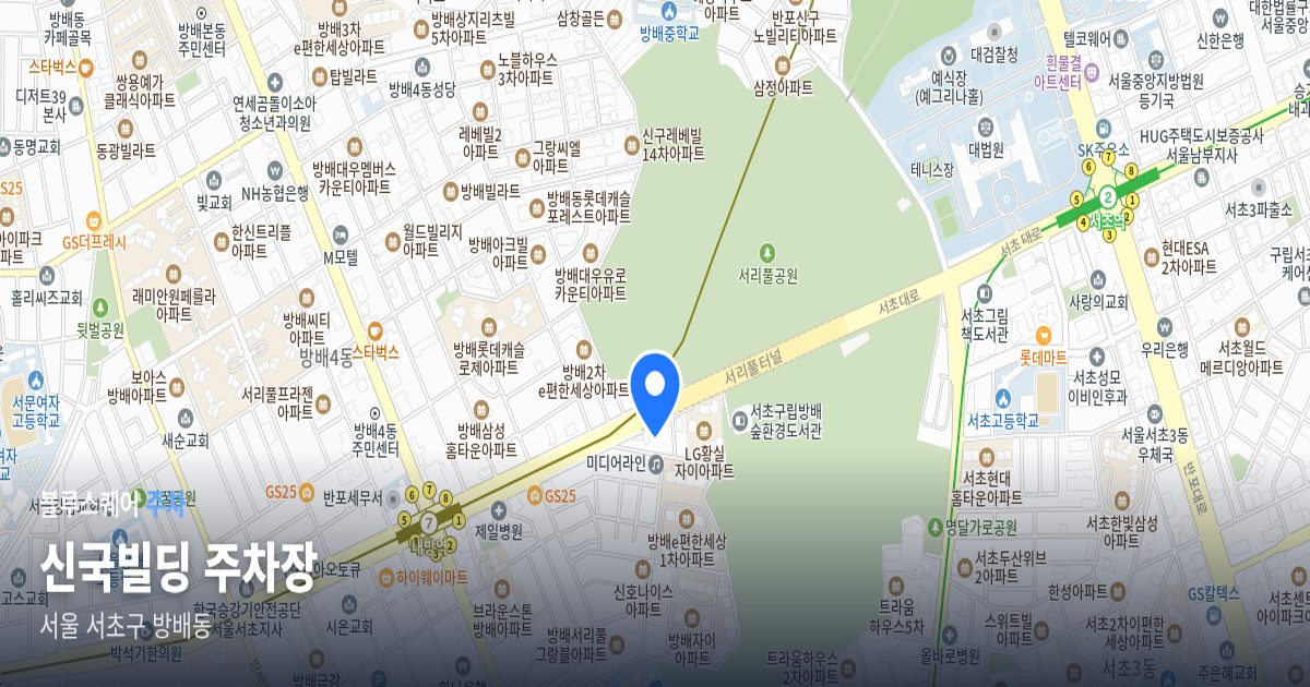 신국빌딩 주차장 위치 지도