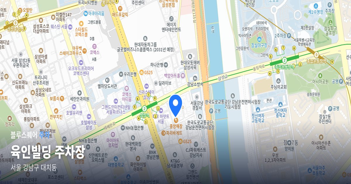 육인빌딩 주차장 위치 지도