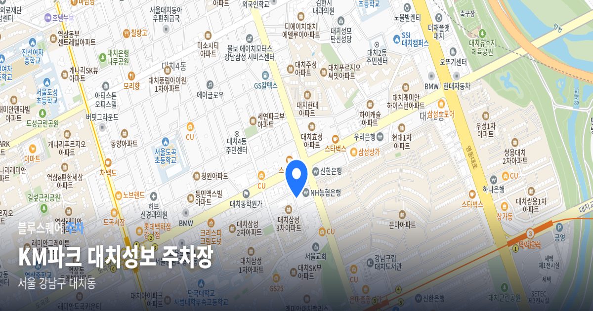 KM파크 대치성보 주차장 위치 지도