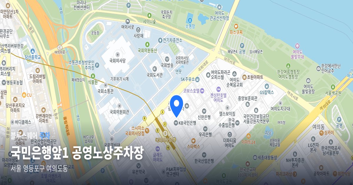 국민은행앞1 공영노상주차장 위치 지도