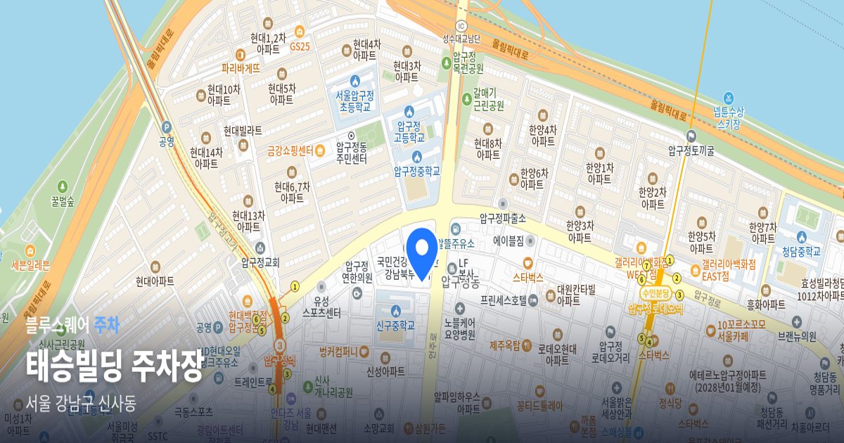 태승빌딩 주차장 위치 지도