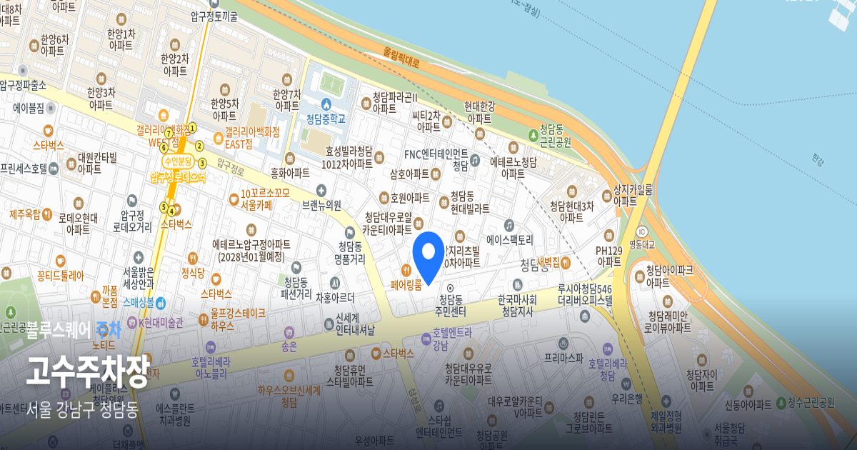 고수주차장 위치 지도