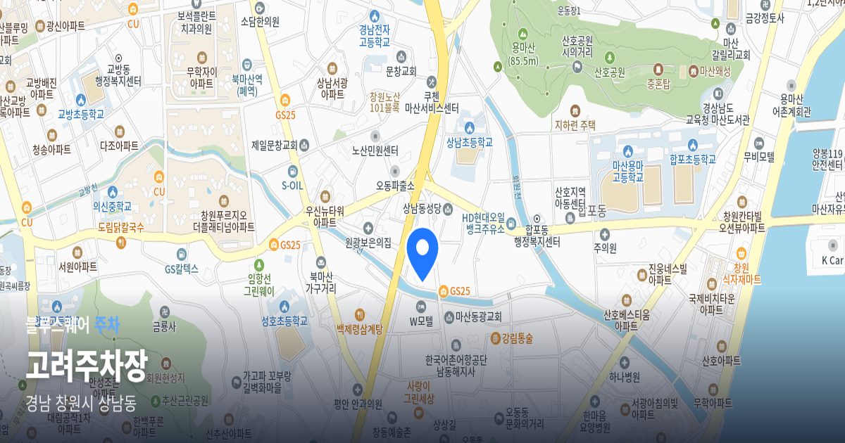 고려주차장 위치 지도
