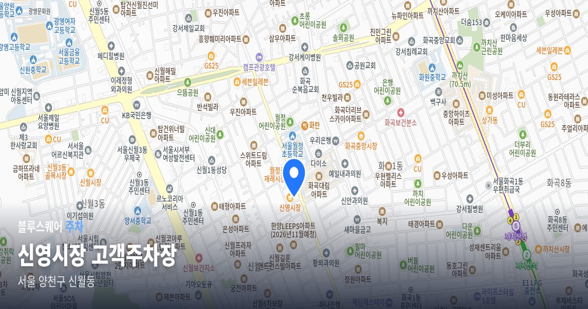 신영시장 고객주차장 위치 지도