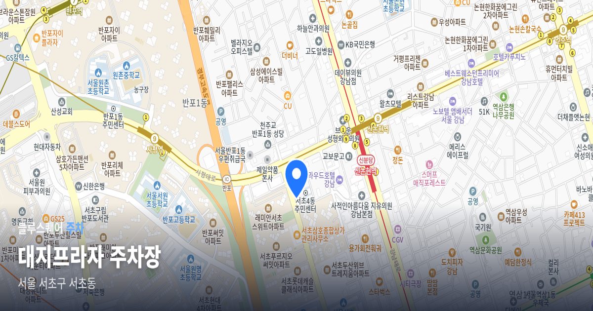 대지프라자 주차장 위치 지도