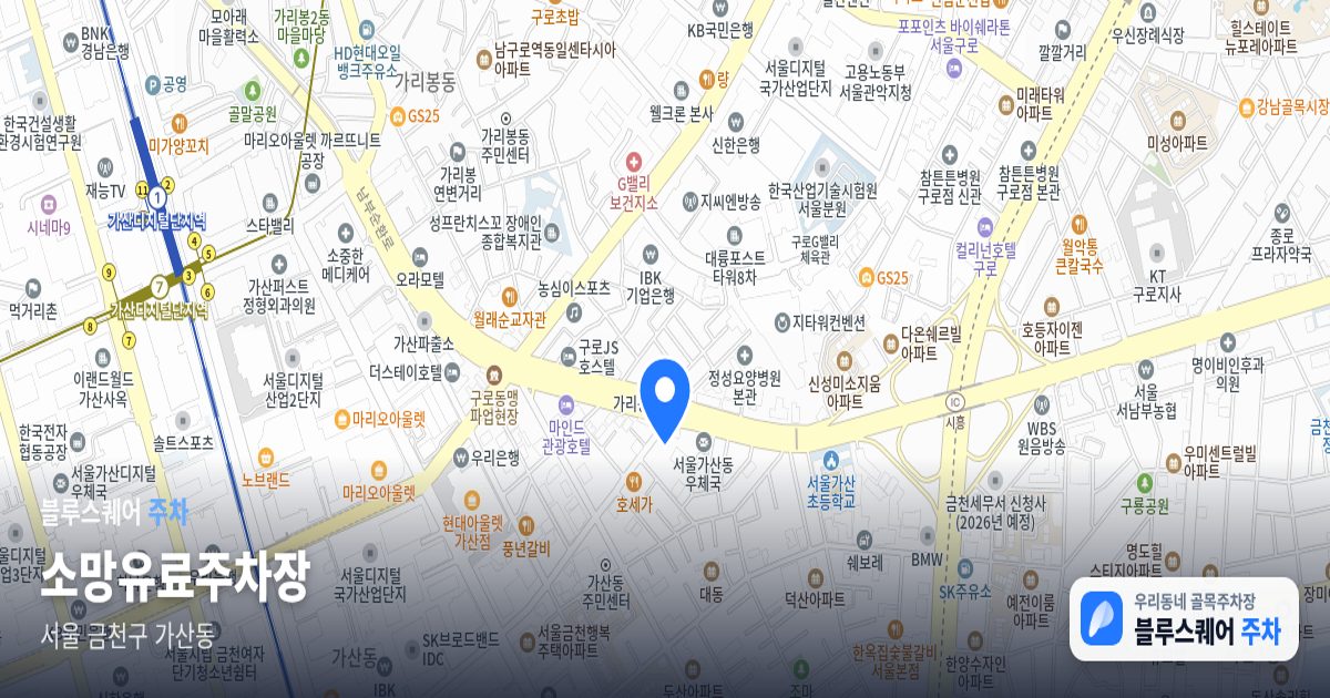소망유료주차장 위치 지도