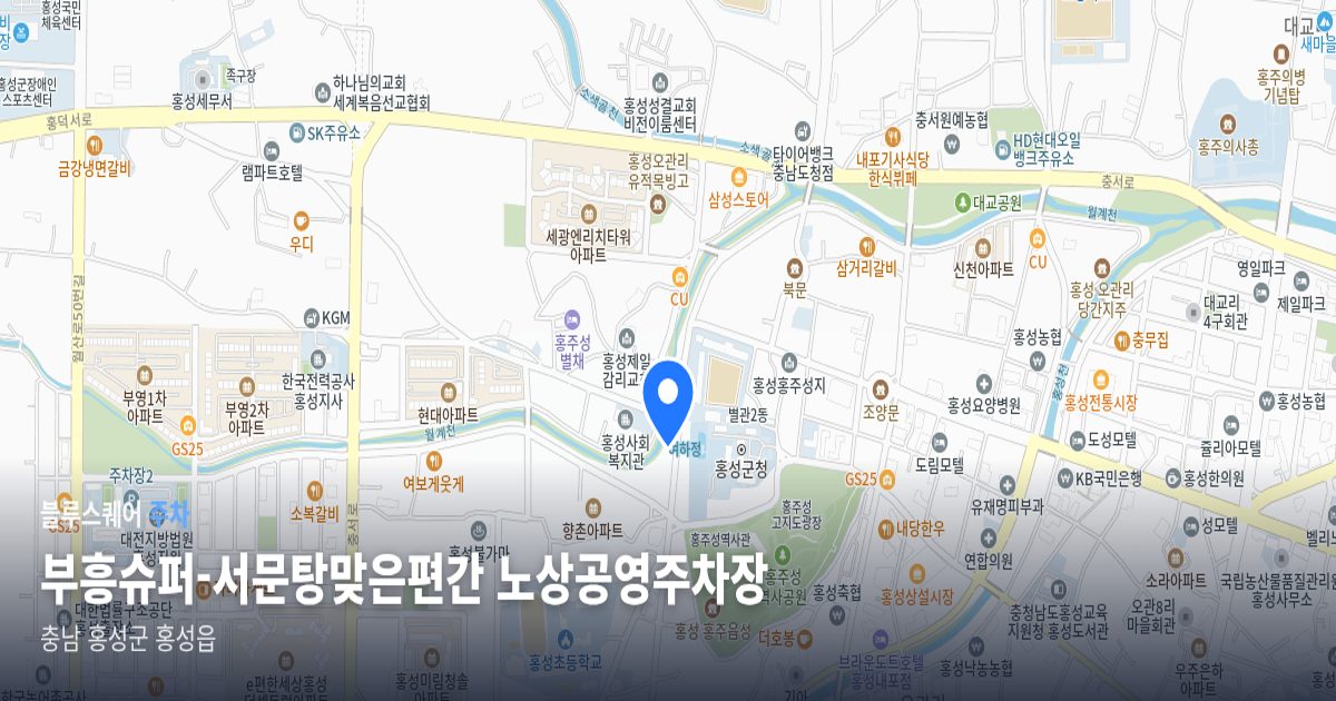 부흥슈퍼-서문탕맞은편간 노상공영주차장 위치 지도
