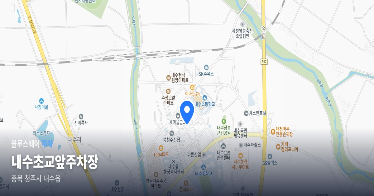 내수초교앞주차장 위치 지도