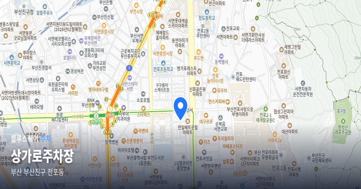 상가로주차장 위치 지도