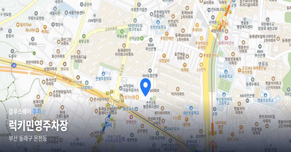 럭키민영주차장 위치 지도