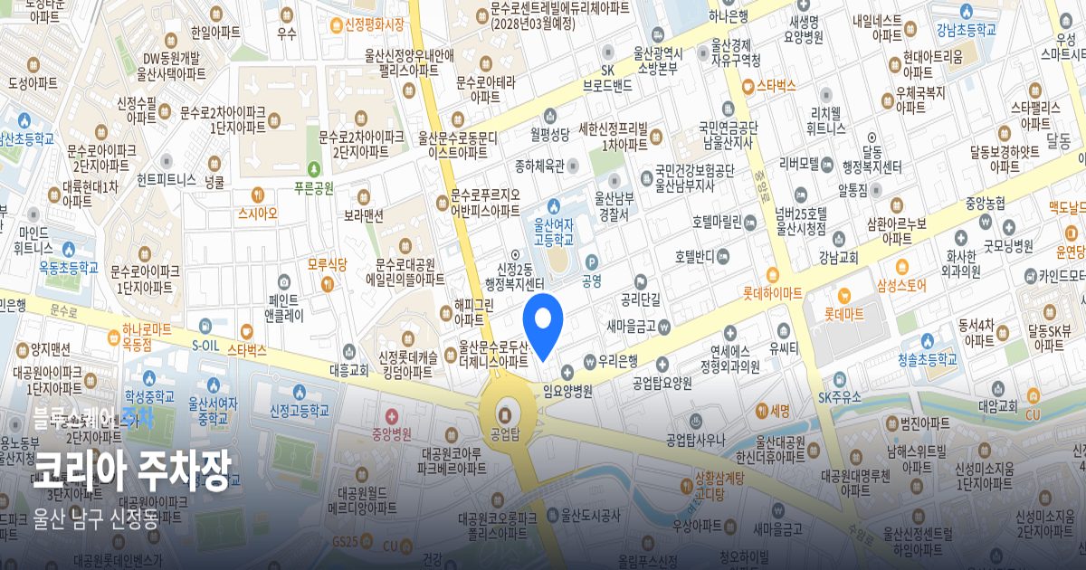 코리아 주차장 위치 지도