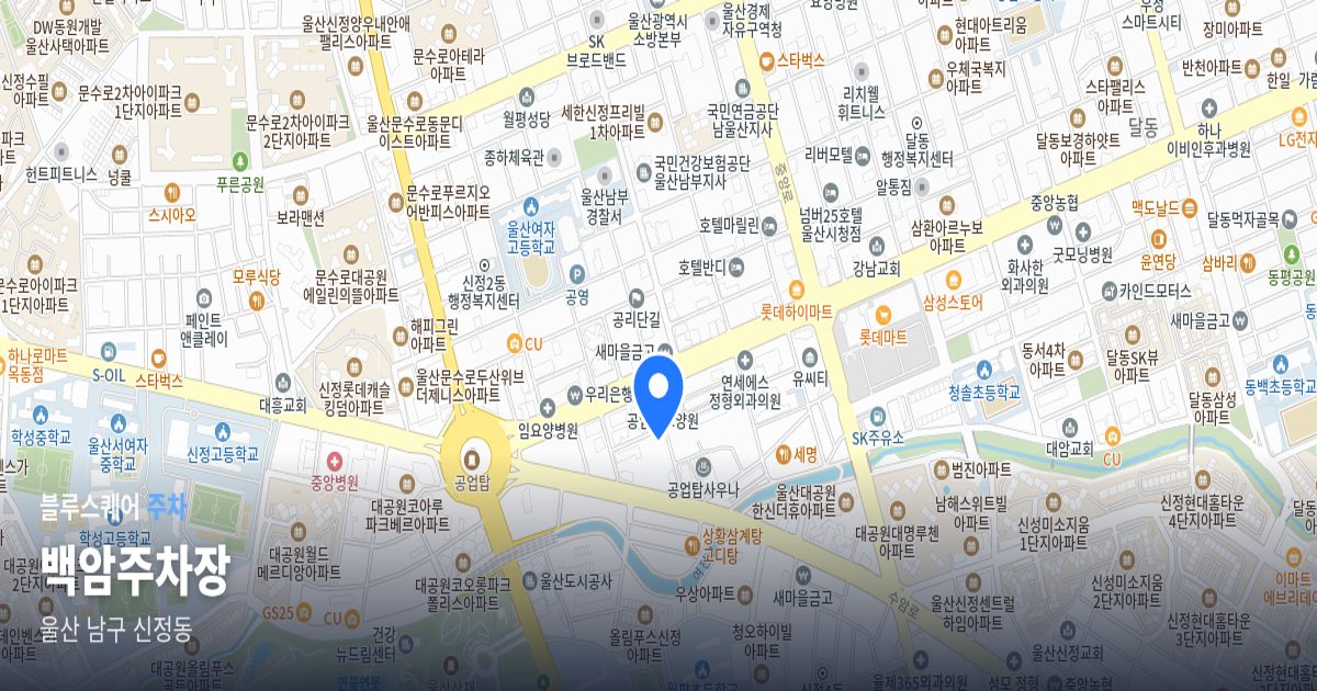백암주차장 위치 지도