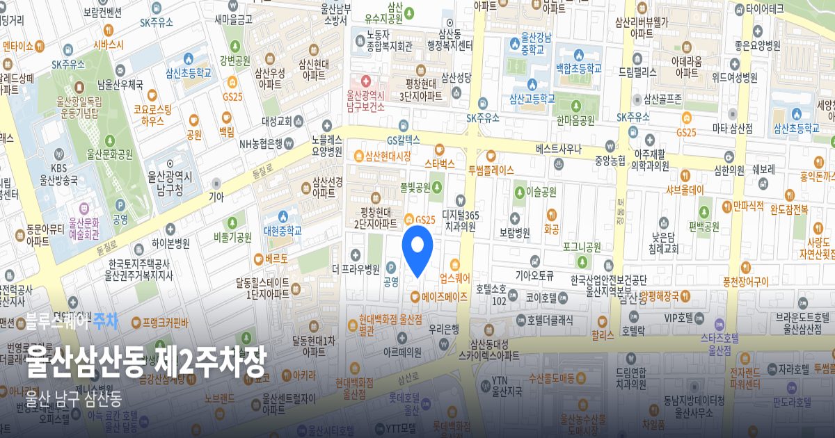 울산삼산동 제2주차장 위치 지도