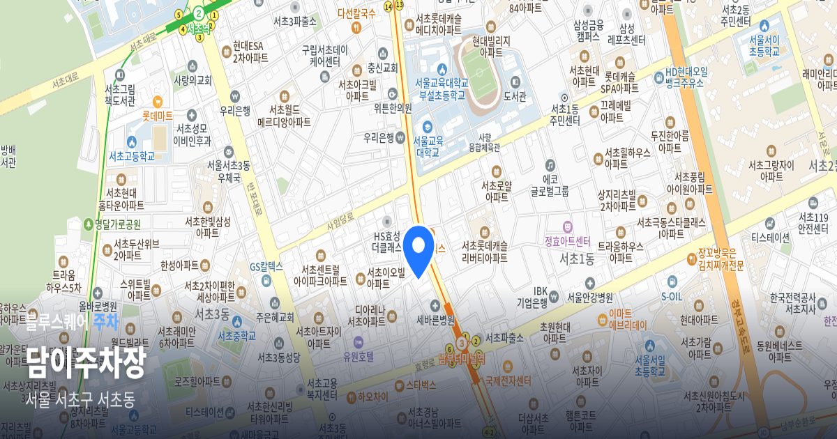 담이주차장 위치 지도