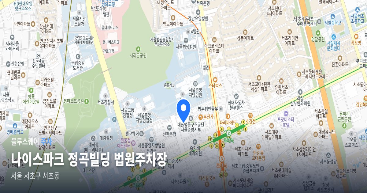 나이스파크 정곡빌딩 법원주차장 위치 지도