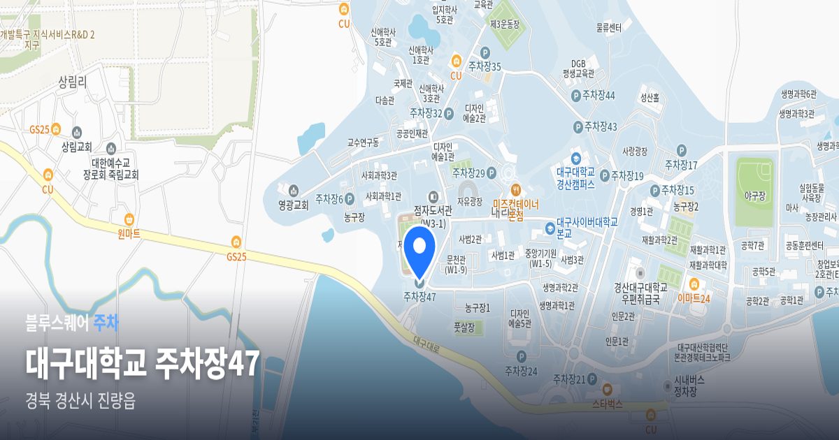 대구대학교 주차장47 위치 지도