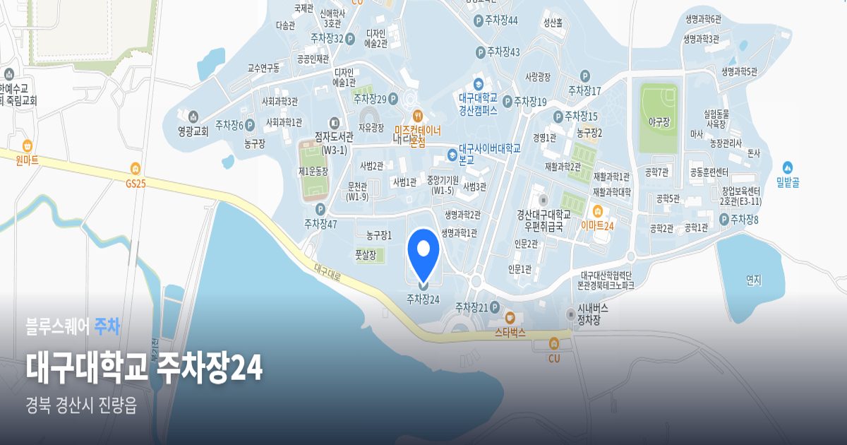 대구대학교 주차장24 위치 지도