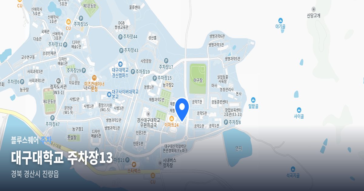 대구대학교 주차장13 위치 지도