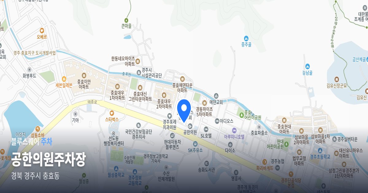 공한의원주차장 위치 지도